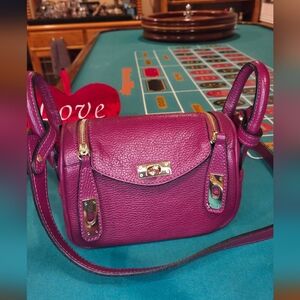 Purple Leather Women's Bag